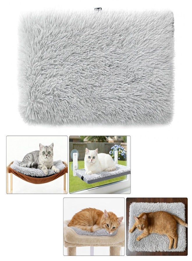 BrightRow 23 x12 Big Fluffy Dog Cat Bed Pad Mat, Refurbish Cat Window Perch Accessory, Double Sided, Easy Fasten & Remove for Indoor Pet Sleep Cushion, Upholster Pet Furniture - Image 2